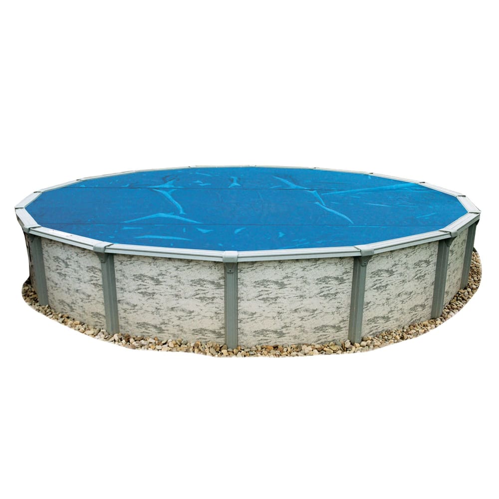 Blue Wave 8-Mil 12’ Round Aboveground Pool Solar Blanket - Transparent Blue - Blue