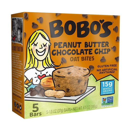 BOBOS OAT BARS: Bites Peanut Butter Chocolate Chip 6.5 oz (Pack of 5) - Grocery > Chocolate Desserts and Sweets > Chocolate - BOBOS