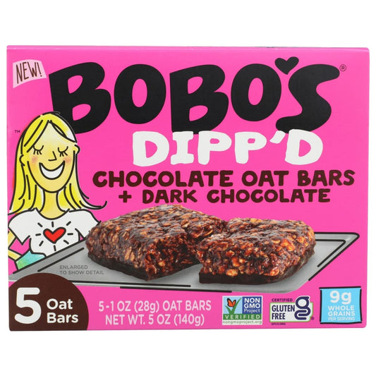 BOBOS OAT BARS: Dippd Chocolate Oat Bar Plus Dark Chocolate 5 oz (Pack of 5) - Grocery > Nutritional Bars - BOBOS OAT BARS