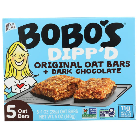 BOBOS OAT BARS: Dippd Original Oat Bar Plus Dark Chocolate 5 oz (Pack of 5) - Grocery > Nutritional Bars - BOBOS OAT BARS