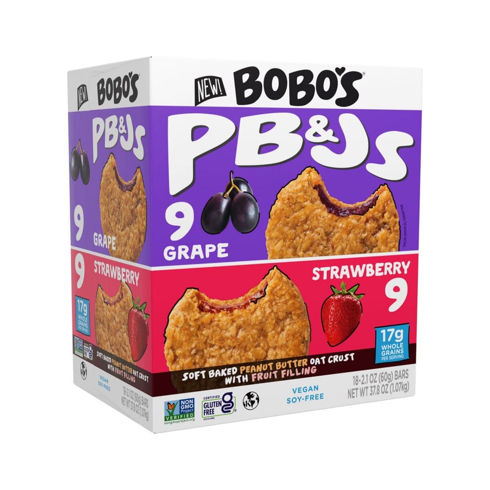 Bobo’s PB&J Oat Snacks Variety Pack (18 pk.) - Limited Time Snacks - ShelHealth