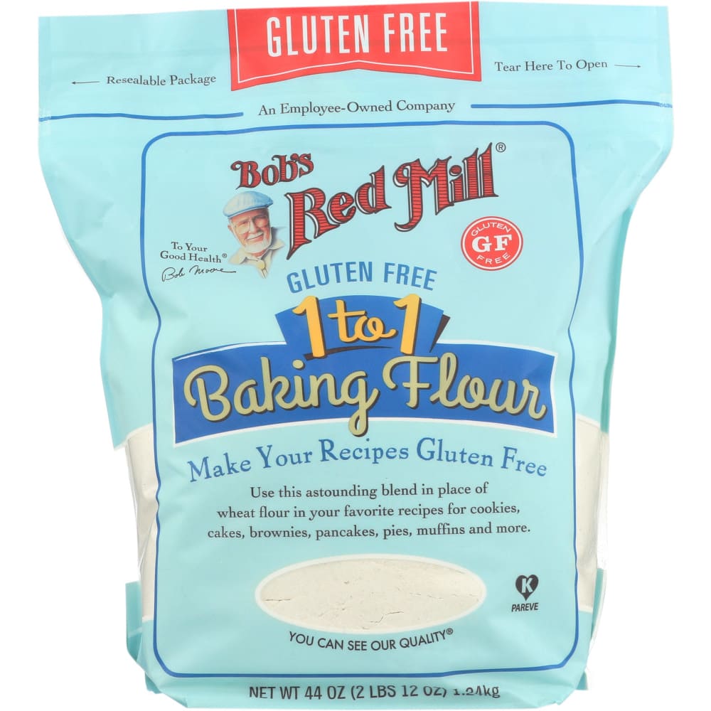 BOBS RED MILL: Baking Flour Gluten Free 1-to-1 44 oz (Pack of 2) - Grocery > Cooking & Baking > Flours - BOBS RED MILL