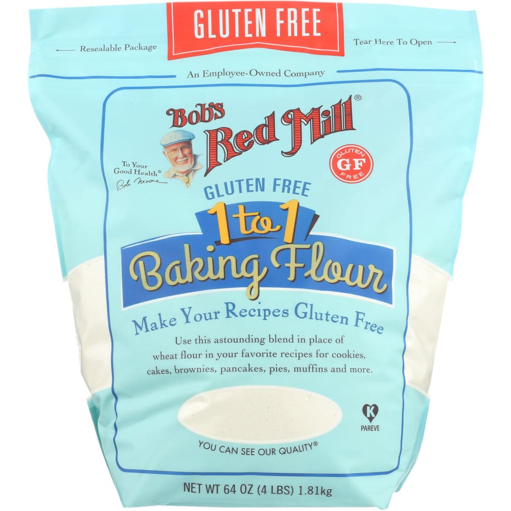 BOBS RED MILL: Baking Flour Gluten Free 1-to-1 64 oz - Grocery > Cooking & Baking > Flours - BOBS RED MILL