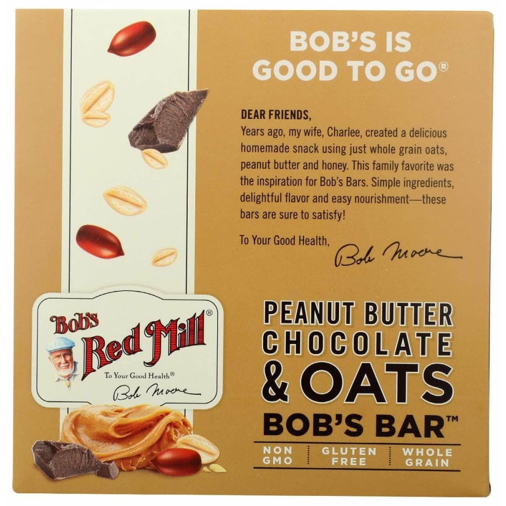 BOBS RED MILL Grocery > Snacks > Cookies > Bars Granola & Snack BOBS RED MILL: Bar Oat Pb Choc 5Pk, 8.67 oz
