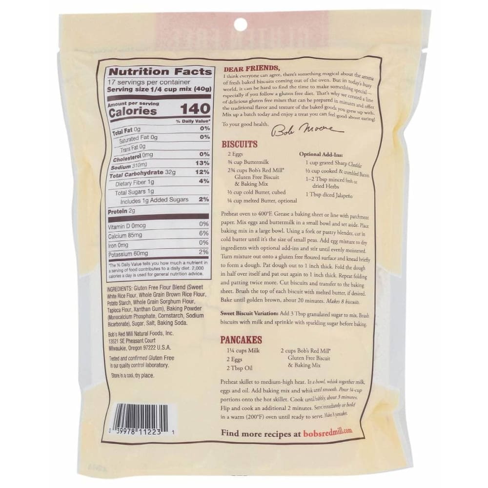 BOBS RED MILL Grocery > Cooking & Baking BOBS RED MILL: Biscuit & Baking Mix, 24 oz