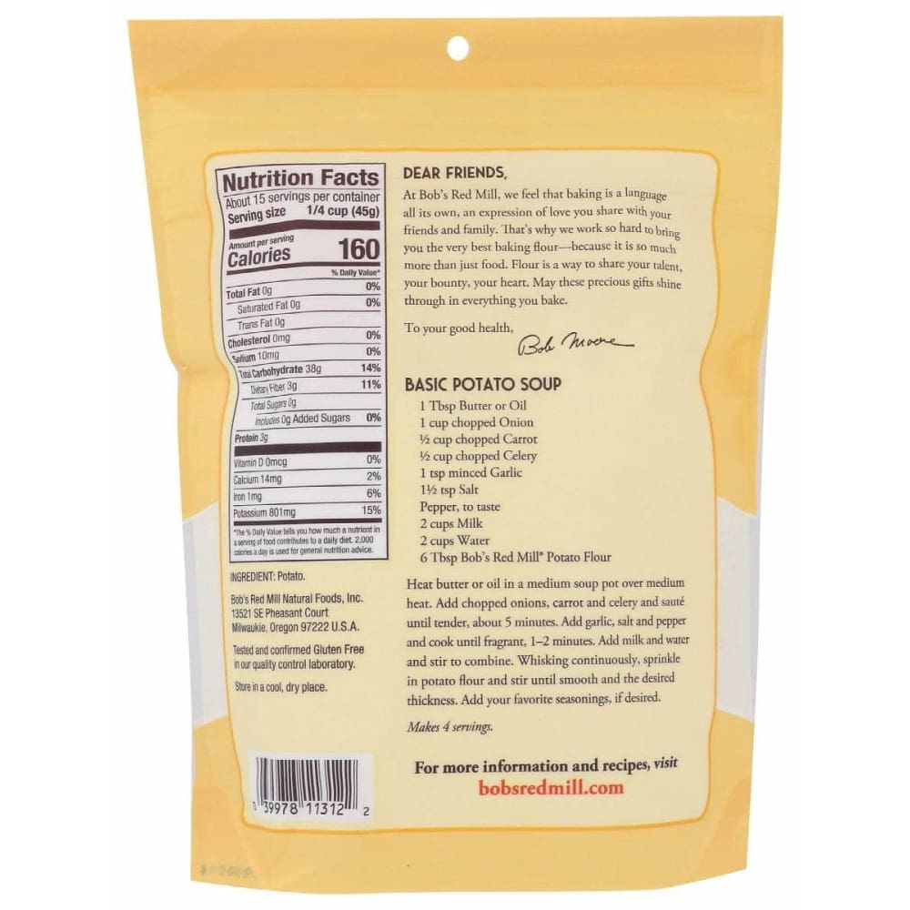 BOBS RED MILL Grocery > Cooking & Baking > Flours BOBS RED MILL: Flour Potato, 24 oz
