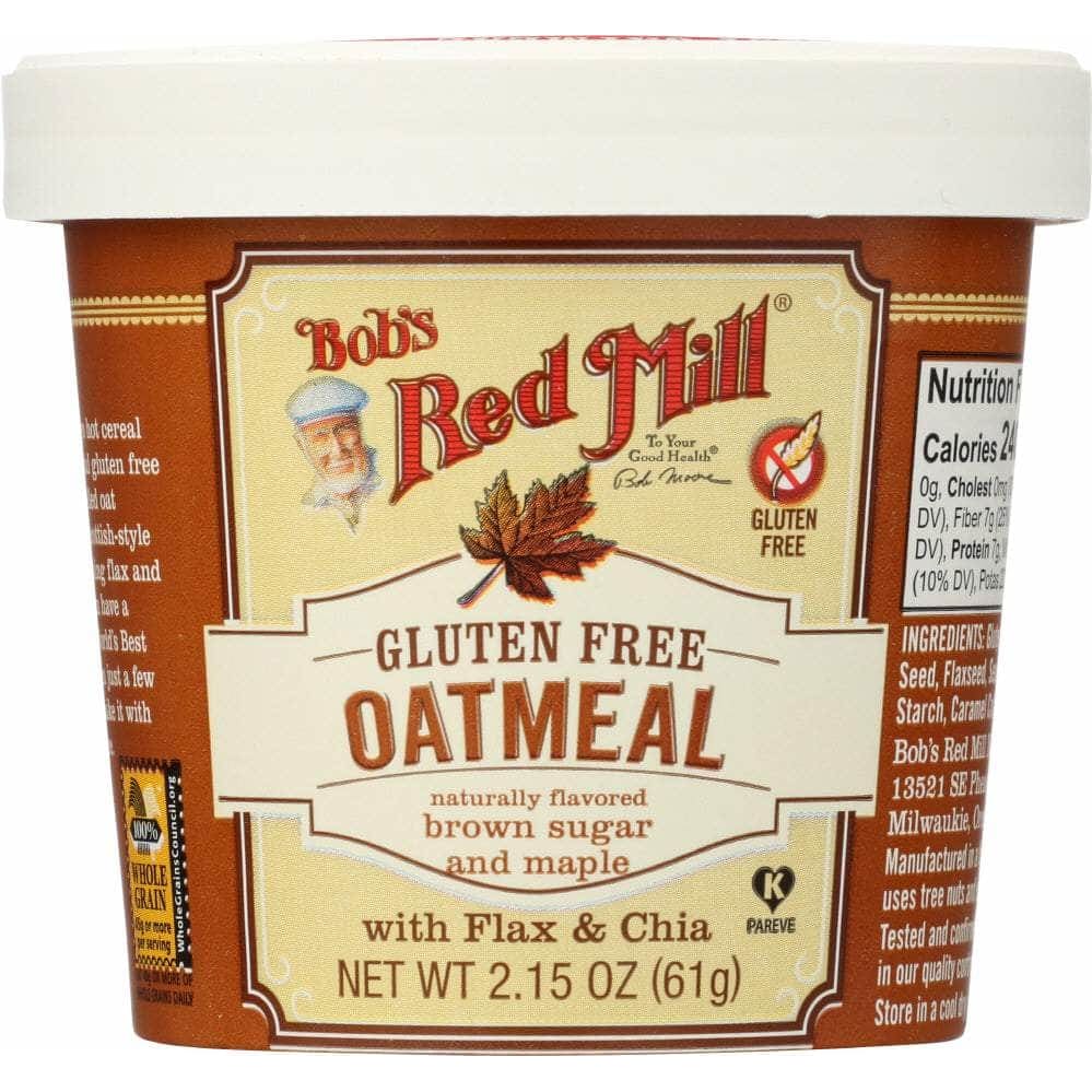 BOBS RED MILL Grocery > Breakfast > Breakfast Foods BOBS RED MILL: Gluten Free Oatmeal Cup Brown Sugar Maple, 2.15 oz