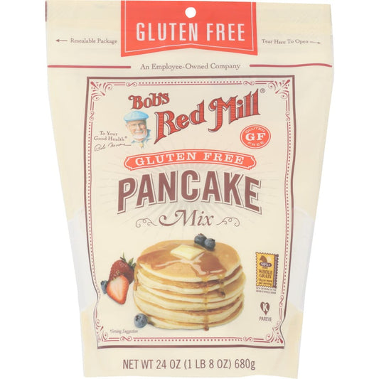 BOBS RED MILL: Gluten Free Pancake Mix 24 oz (Pack of 4) - Cooking & Baking > Baking Ingredients - BOBS RED MILL