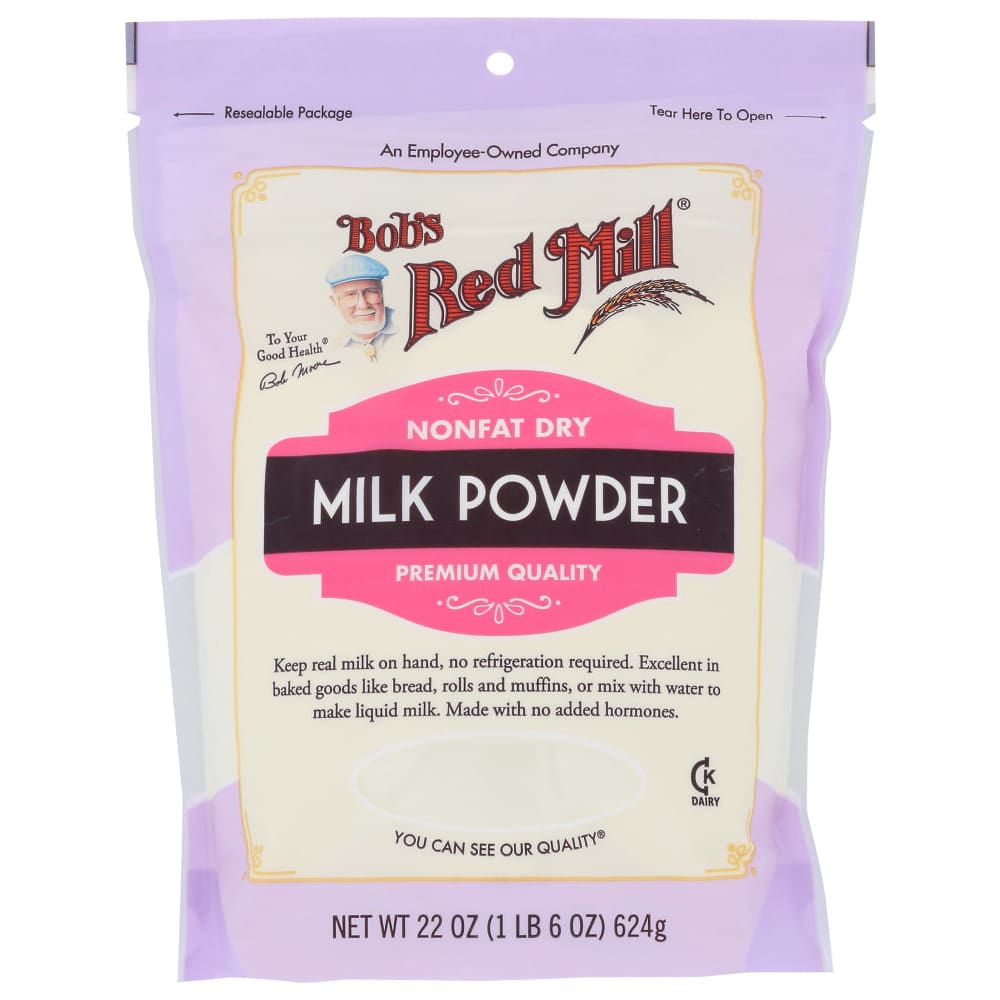 BOB’S RED MILL: Non-Fat Dry Milk Powder 22 oz (Pack of 2) - Dairy Dairy Substitutes and Eggs > Milk & Milk Substitutes - BOBS RED MILL