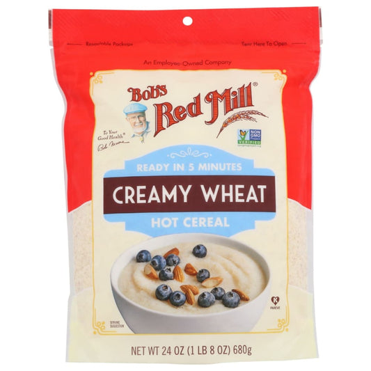 BOBS RED MILL: Organic Creamy Wheat Hot Cereal 24 OZ (Pack of 5) - Breakfast > Breakfast Foods - BOBS RED MILL