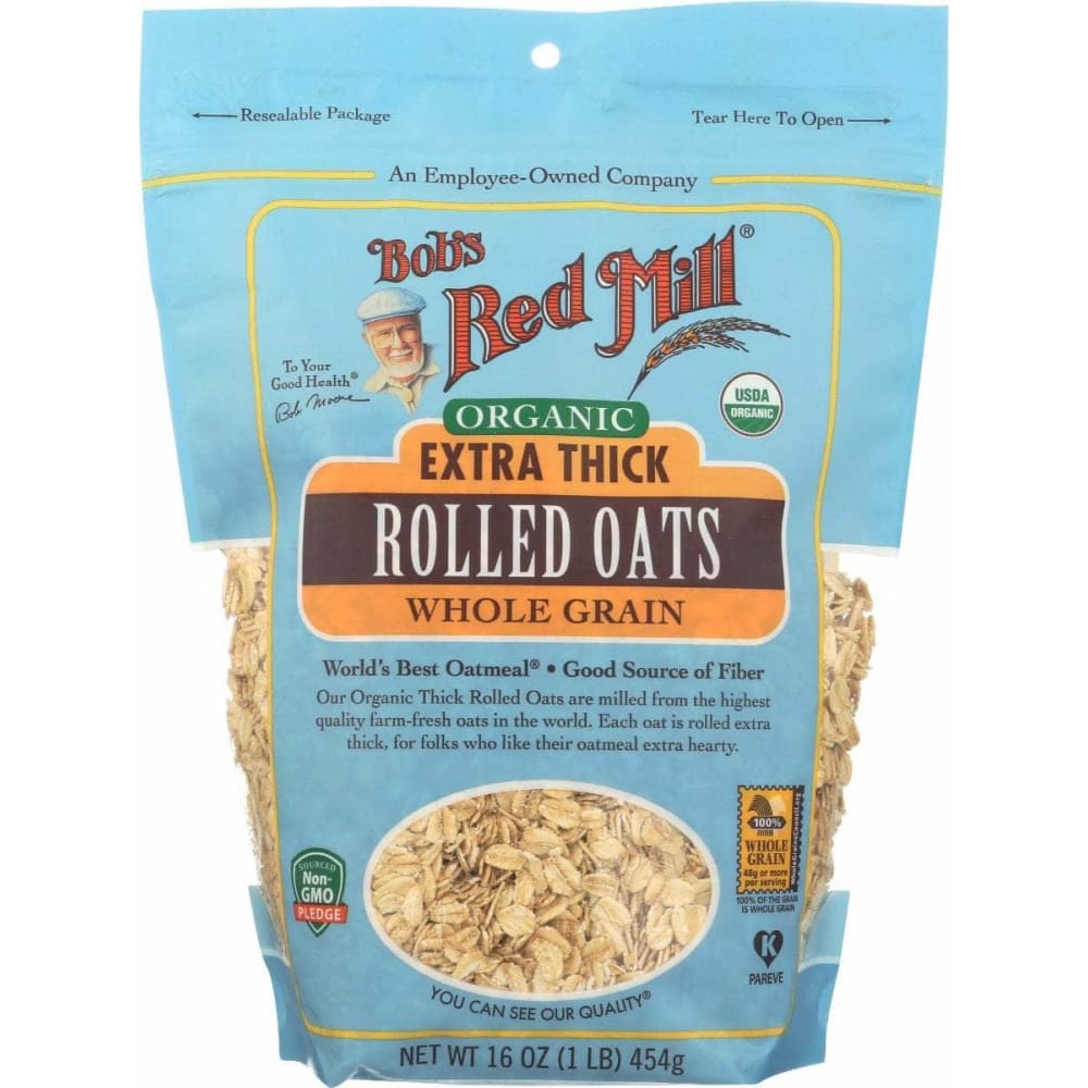BOBS RED MILL Grocery > Meal Ingredients > Grains BOBS RED MILL: Organic Extra Thick Rolled Oats, 16 oz