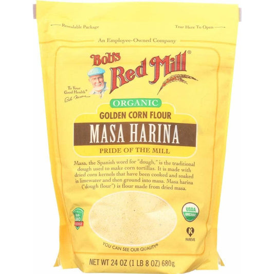 BOBS RED MILL Bob'S Red Mill Organic Golden Corn Flour Masa Harina, 24 Oz