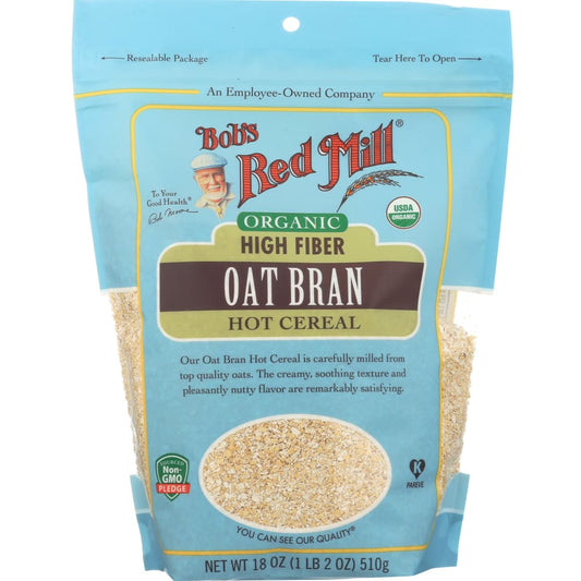 BOBS RED MILL: Organic Oat Bran Hot Cereal 18 oz (Pack of 4) - Grocery > Breakfast > Breakfast Foods - BOBS RED MILL