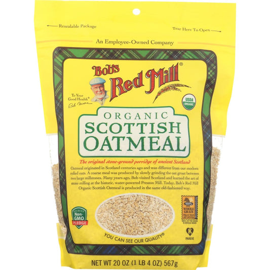 BOBS RED MILL: Organic Scottish Oatmeal 20 oz (Pack of 4) - Grocery > Breakfast > Breakfast Foods - BOBS RED MILL