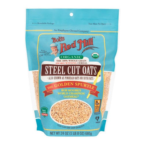 Bob’s Red Mill Organic Steel Cut Oats 24oz (Case of 4) - Free Shipping Items/Bulk Organic Foods - Bob’s Red Mill