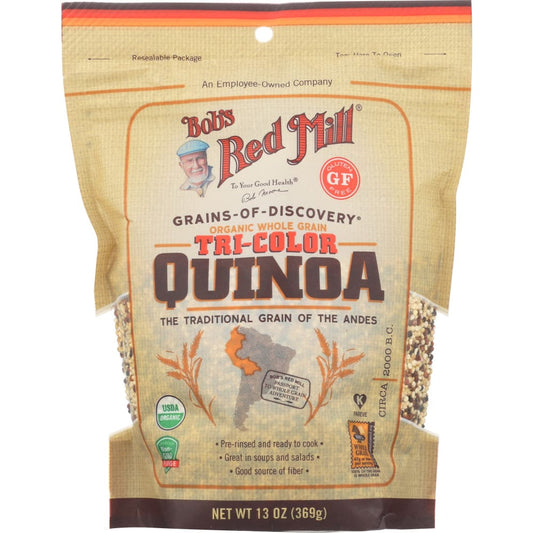 BOBS RED MILL: Organic Tricolor Quinoa Grain 13 oz (Pack of 4) - Grocery > Pantry - BOBS RED MILL
