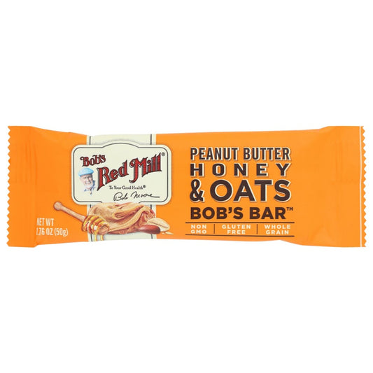 BOBS RED MILL: Peanut Butter Honey and Oats Bar 1.76 oz (Pack of 6) - Nutritional Bars Drinks and Shakes - Bobs Red Mill