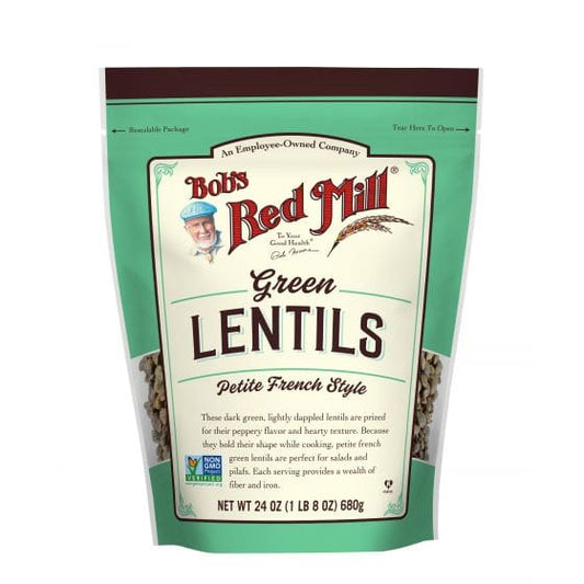 BOBS RED MILL: Petite French Green Lentils 24 OZ (Pack of 4) - Bobs Red Mill