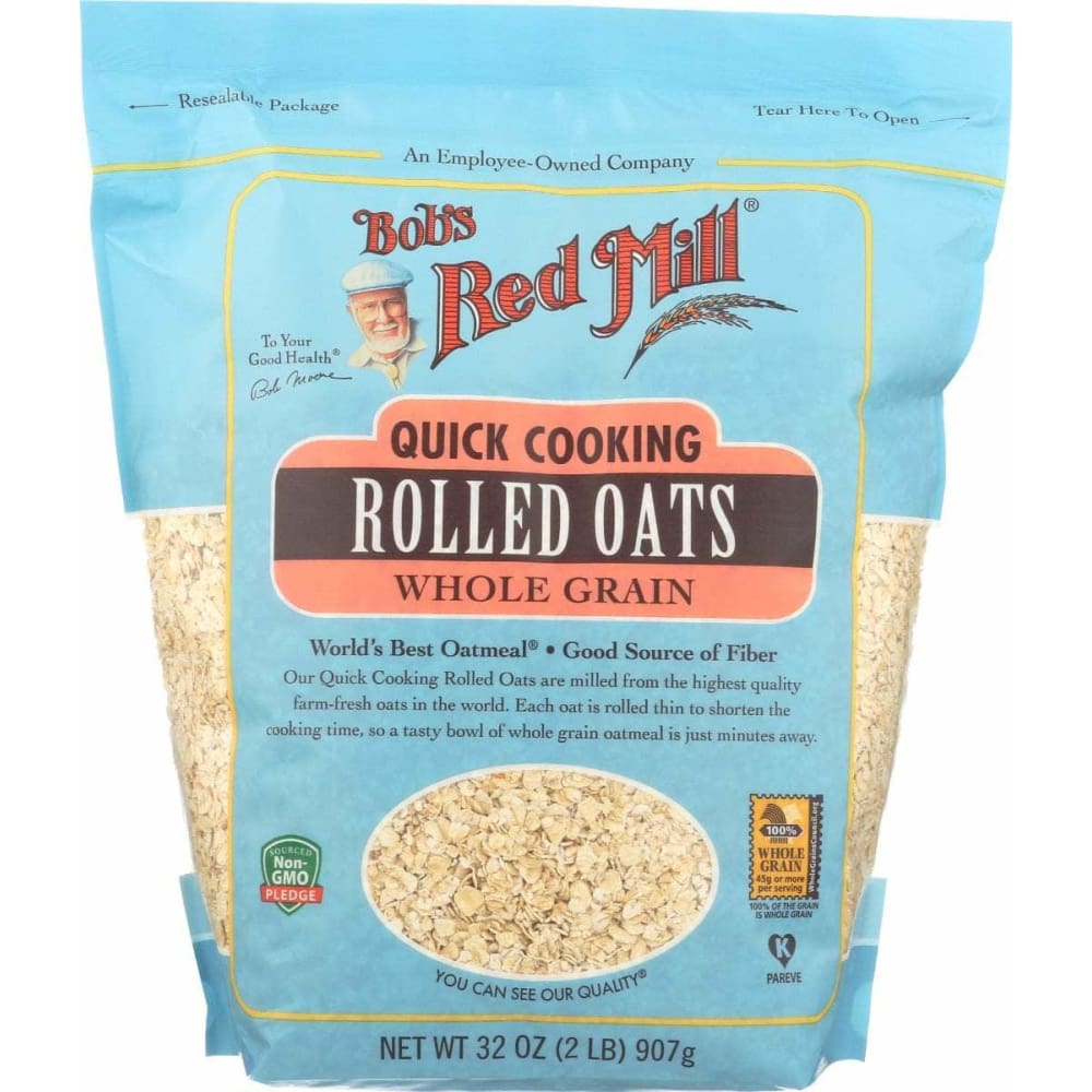 BOBS RED MILL Grocery > Meal Ingredients > Grains BOBS RED MILL: Quick Cooking Rolled Oats, 32 oz