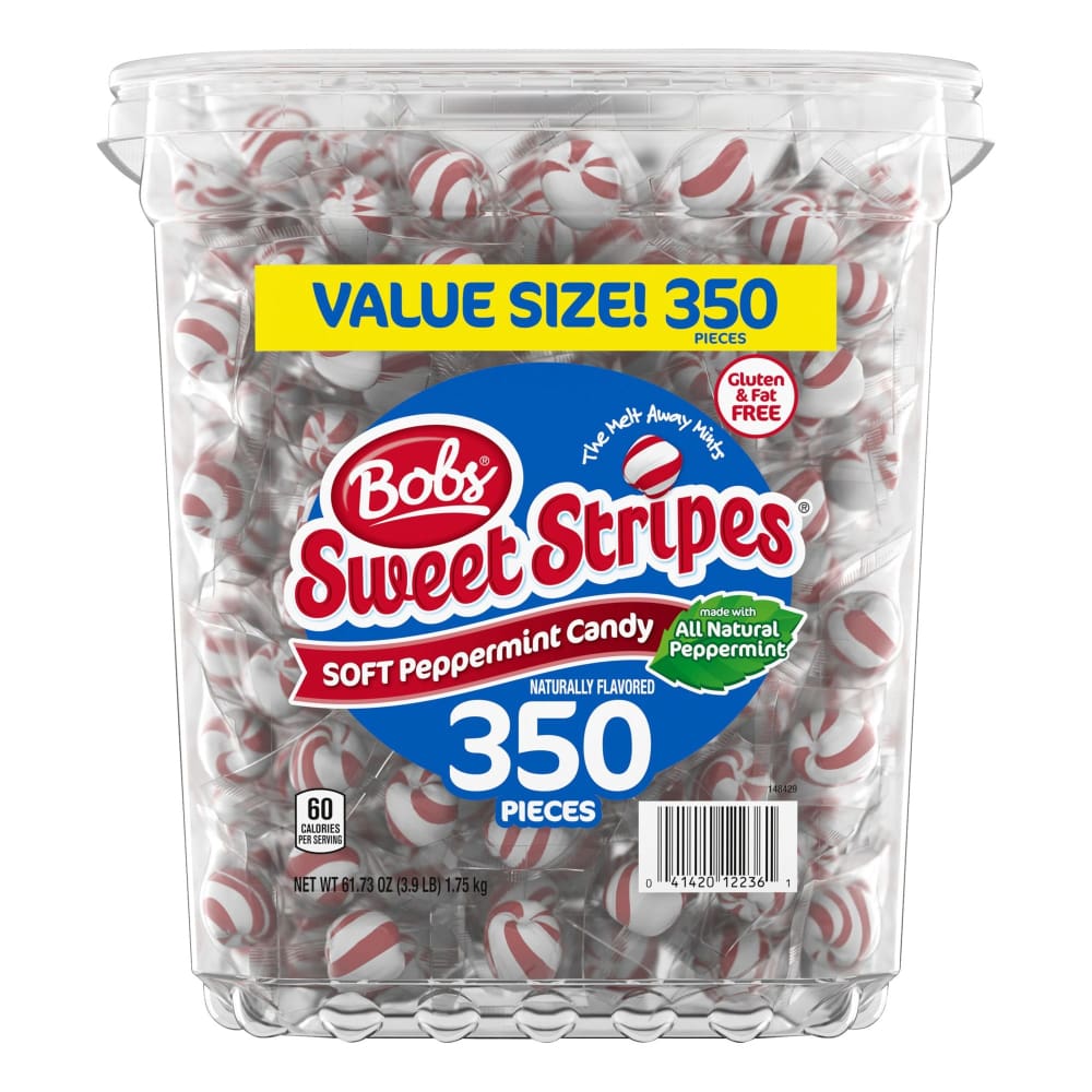 Bob’s Sweet Stripes Peppermint Tub 350 ct. - Home/Grocery Household & Pet/Buy More Save More/Save on Candy/ - Unbranded