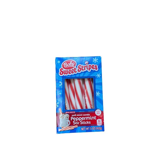 Bob’s Sweet Stripes Soft Mint Candy Peppermint Stir Sticks 5 oz Box 10ct - Bob’s Sweet