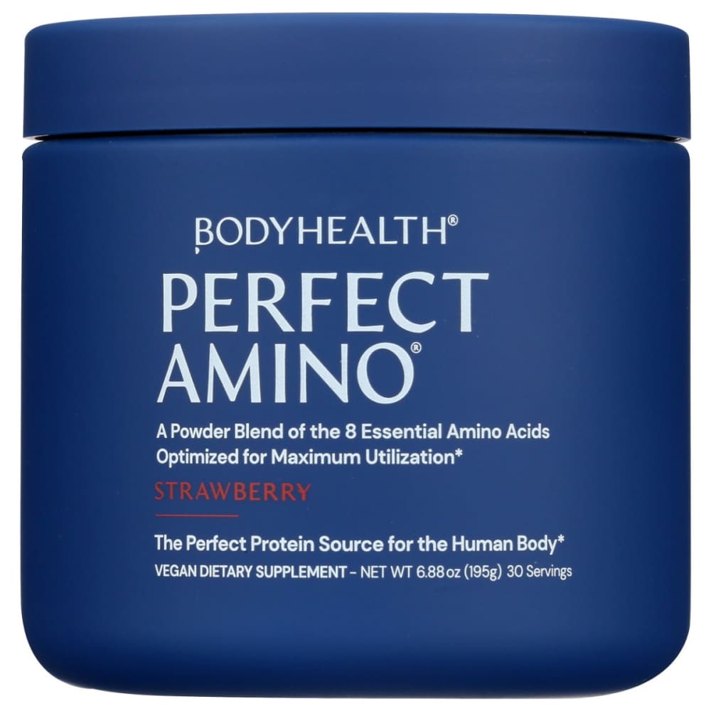BODY HEALTH: Amino Powder Strawberry 6.88 oz - BODY HEALTH