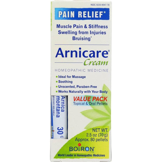 BOIRON Boiron Arnicare Arnica Cream For Pain Relief & Blue Tube Value Pack, 2.5 Oz