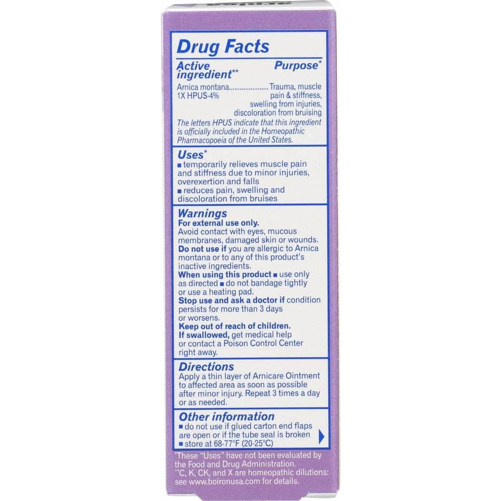 BOIRON Boiron Arnicare Arnica Ointment Homeopathic Medicine, 1 Oz