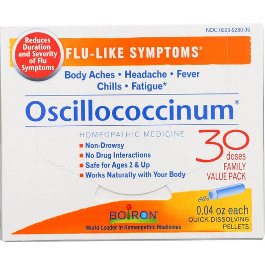 BOIRON Boiron Oscillococcinum Flu-Like Symptoms 30 Pellets, 0.04 Oz Ea