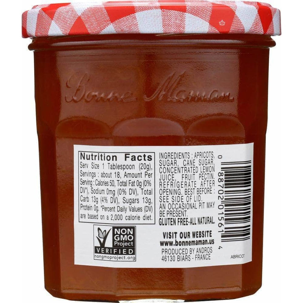 Bonne Maman Apricot Preserve - 13 Oz Jar Of All Natural Fruit Spread
