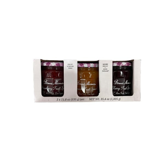 Bonne Maman Fruit Spread Variety Pack 3 x 11.8 oz. (Strawberry Apricot Cherry) - Bonne Maman