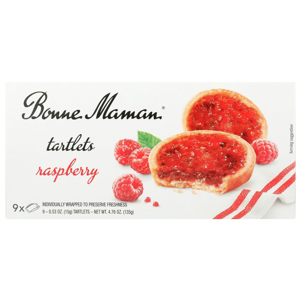 BONNE MAMAN: Raspberry Tartlets 4.76 oz (Pack of 4) - Grocery > Chocolate Desserts and Sweets > Pastries - BONNE MAMAN