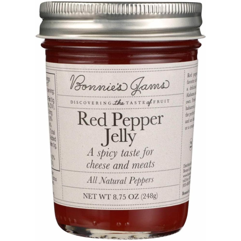 BONNIES JAMS Grocery > Pantry > Jams & Jellies BONNIES JAMS: Jam Red Pepper Jelly, 8.75 oz