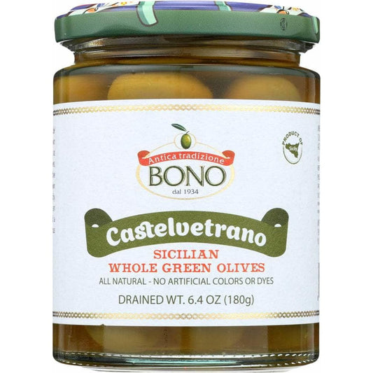 Bono Bono Castelvetrano Sicilian Whole Green Olives, 6.4 oz