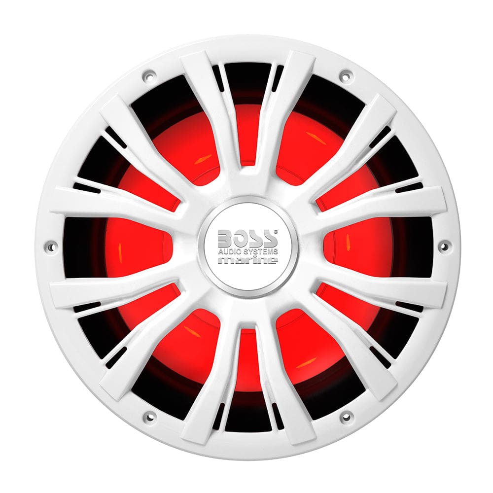 Boss Audio 10 MRG10W Subwoofer w/ RGB Lighting - White - 800W - Entertainment | Subwoofers - Boss Audio