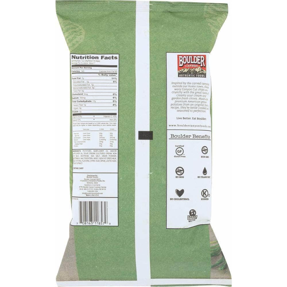 Boulder Canyon Boulder Canyon Chips Kettle Cooked Sour Cream & Chives, 6.5 oz
