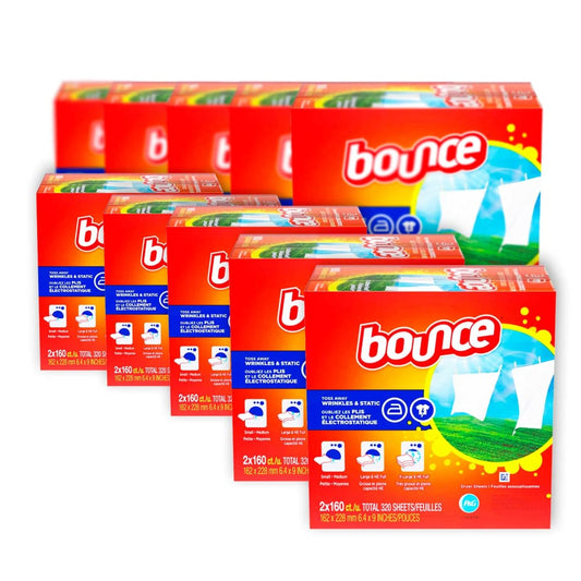 Bounce Fabric Softener Dryer Sheet Outdoor Fresh - Wholesale - 10 Pack (3200 ct) - Dryer Sheets - Bounce