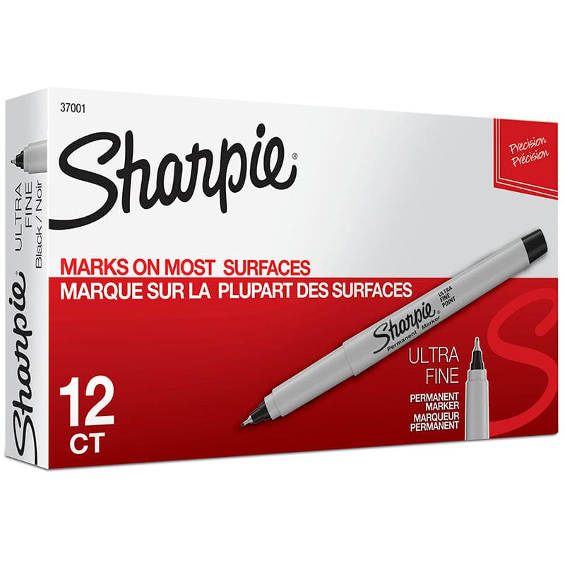 Box Of 12 Black Sharpie Ultra Fine Markers (Pack of 2) - Markers - Newell Brands Distribution LLC