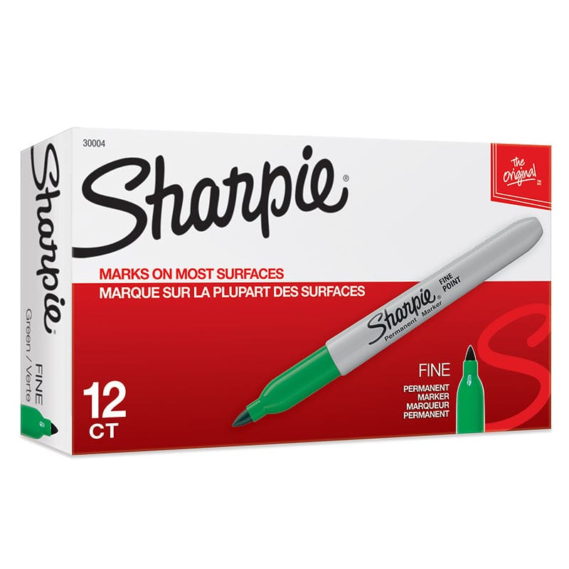 Box Of 12 Green Sharpie Fine Marker (Pack of 2) - Markers - Newell Brands Distribution LLC