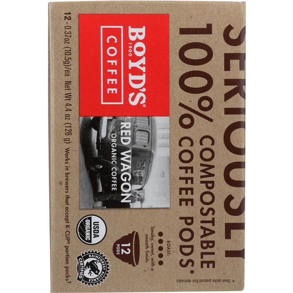 Boyds Boyds Organic Red Wagon Coffee Single Cups, 12 pcs