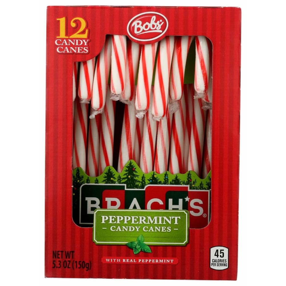 BRACHS Grocery > Chocolate, Desserts and Sweets > Candy BRACHS: Bobs Red White Mint Canes, 5.3 oz