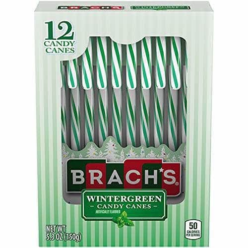 BRACHS Grocery > Chocolate, Desserts and Sweets > Candy BRACHS: Wintergreen Candy Canes, 5.3 oz