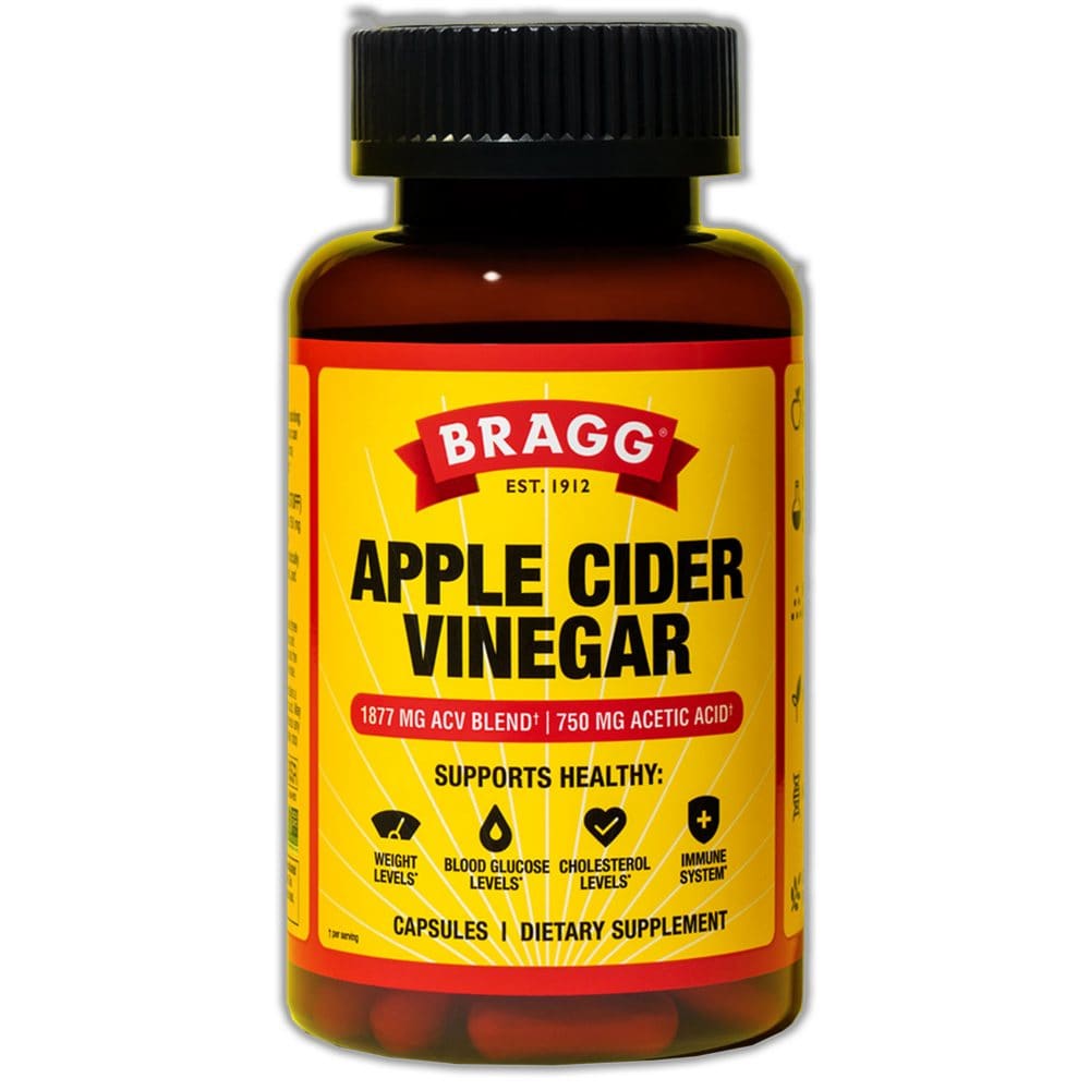 Bragg Apple Cider Vinegar 750 mg Capsules (180 ct.) - Women’s Health - ShelHealth
