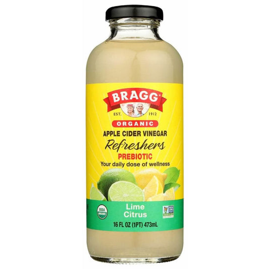 BRAGG BRAGG Organic Apple Cider Vinegar Refreshers Prebiotic Lime Citrus, 16 fo