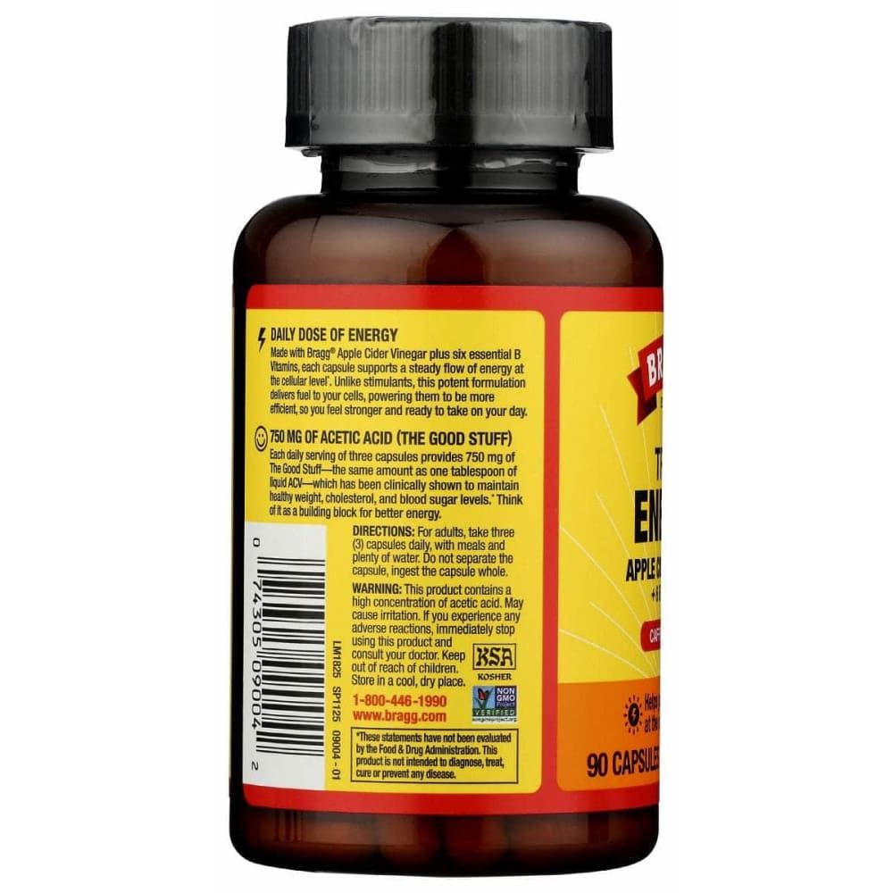 BRAGG Health > Vitamins & Supplements BRAGG: True Energy Apple Cider Vinegar Capsule, 90 cp