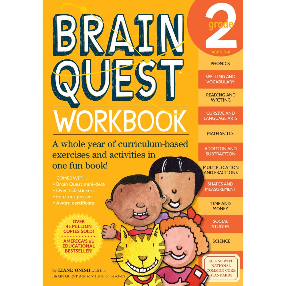 Brain Quest Workbook: 2nd Grade: A Whole Year of Curriculum-Based Exercises and Activities in One Fun Book! - Home/Seasonal/Back