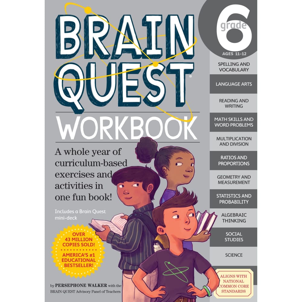 Brain Quest Workbook: 6th Grade - Home/Seasonal/Back to School/School Supplies/ - Unbranded