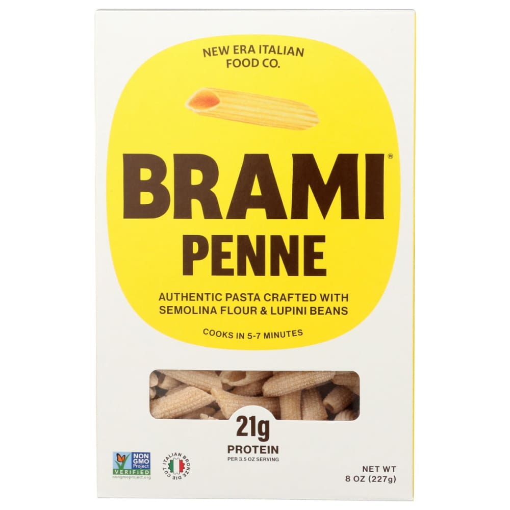 BRAMI LUPINI SNACK: Pasta Semolina Lpini Pnne 8 OZ (Pack of 5) - BRAMI LUPINI SNACK