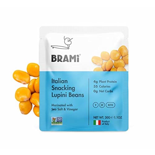 BRAMI LUPINI SNACK: Sea Salt and Vinegar Mini Lupini Beans 1.06 oz (Pack of 6) - BRAMI LUPINI SNACK