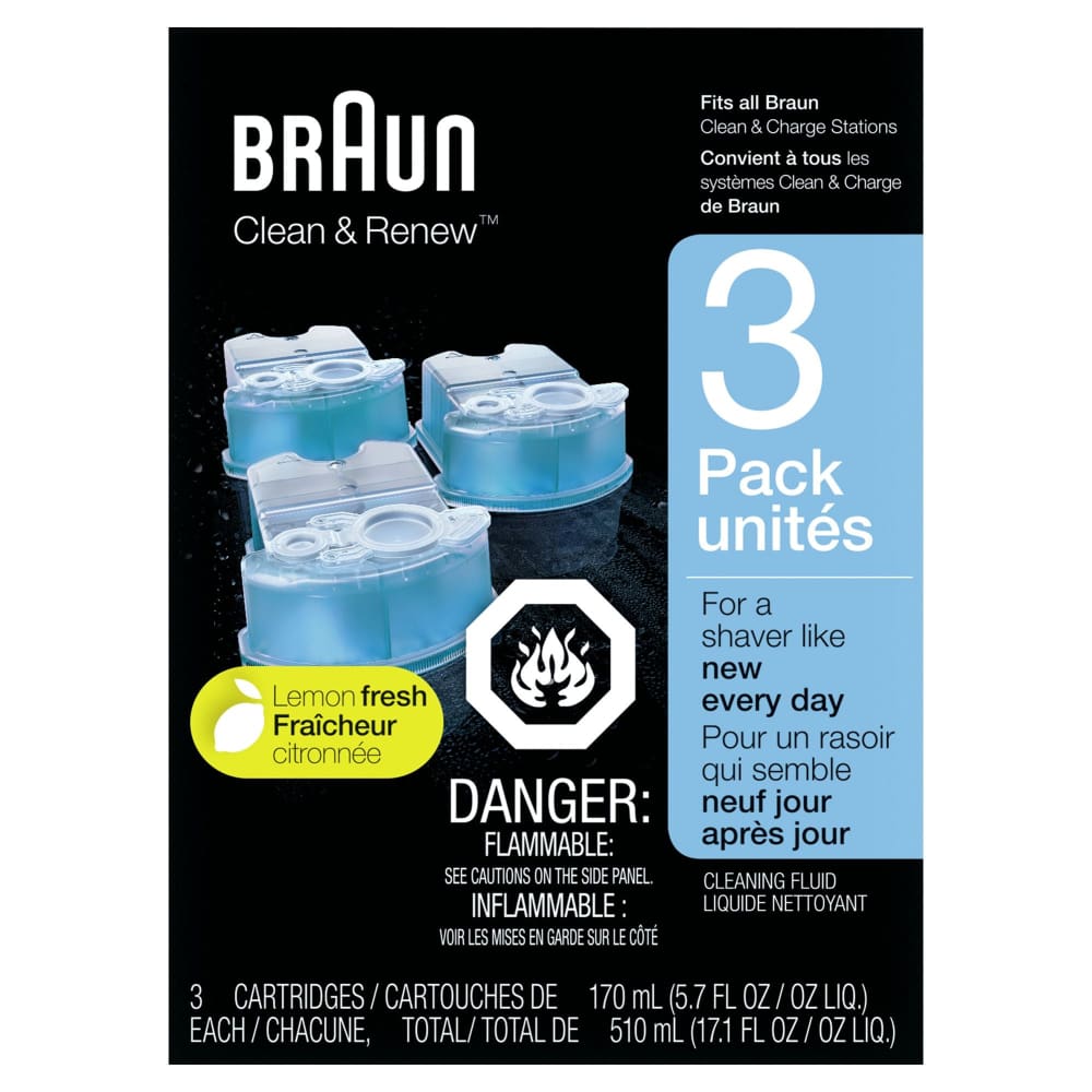 Braun Braun Clean & Renew Cartridges with Lemon Fresh Scent 3 pk. - Home/Health & Beauty/Personal Care/Razors & Shaving/ - Braun